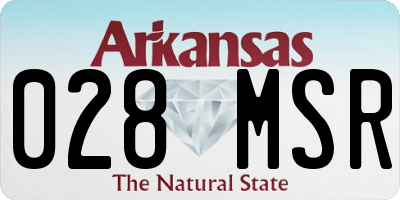AR license plate 028MSR