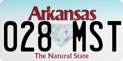 AR license plate 028MST