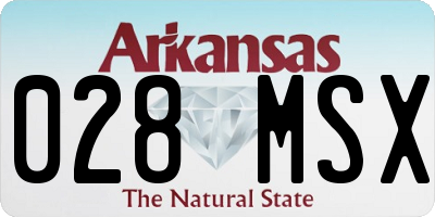 AR license plate 028MSX