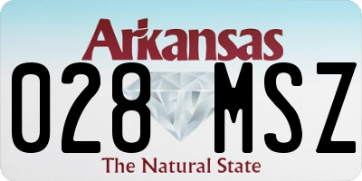 AR license plate 028MSZ