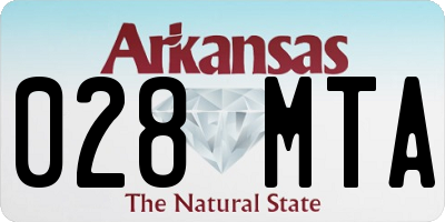 AR license plate 028MTA