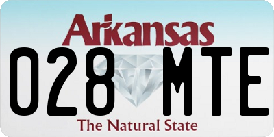 AR license plate 028MTE