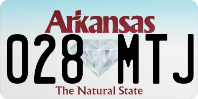 AR license plate 028MTJ