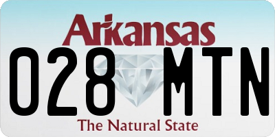 AR license plate 028MTN