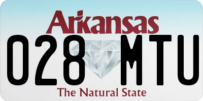 AR license plate 028MTU