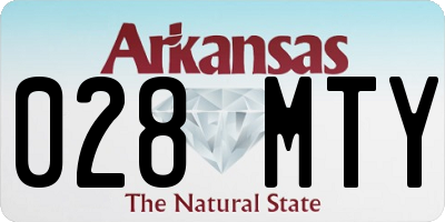 AR license plate 028MTY