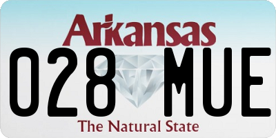 AR license plate 028MUE