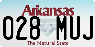 AR license plate 028MUJ