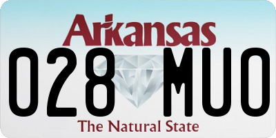 AR license plate 028MUO