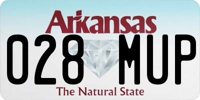 AR license plate 028MUP