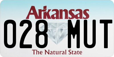 AR license plate 028MUT