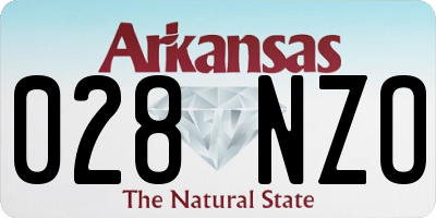 AR license plate 028NZO