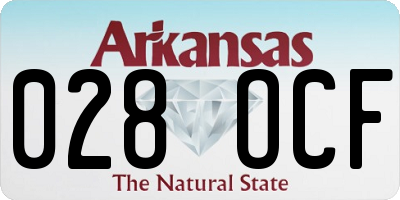 AR license plate 028OCF