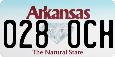AR license plate 028OCH