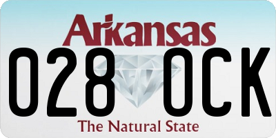 AR license plate 028OCK