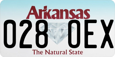 AR license plate 028OEX