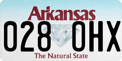 AR license plate 028OHX