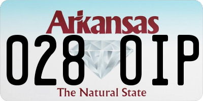 AR license plate 028OIP