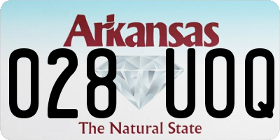 AR license plate 028UOQ