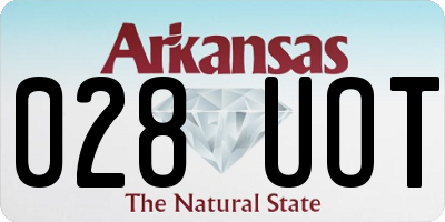 AR license plate 028UOT