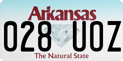 AR license plate 028UOZ