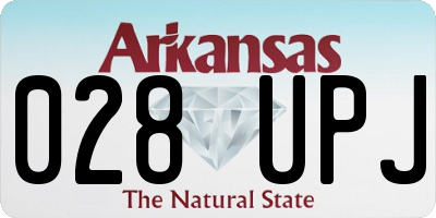 AR license plate 028UPJ