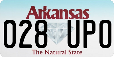 AR license plate 028UPO