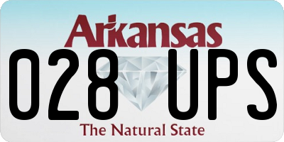 AR license plate 028UPS