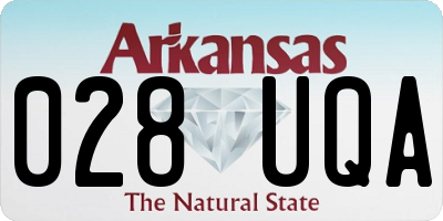 AR license plate 028UQA