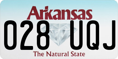 AR license plate 028UQJ