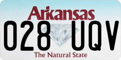 AR license plate 028UQV