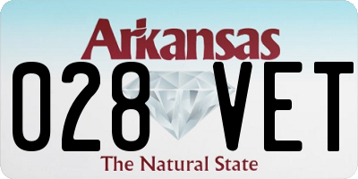 AR license plate 028VET