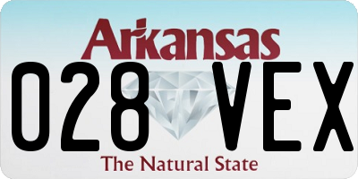 AR license plate 028VEX