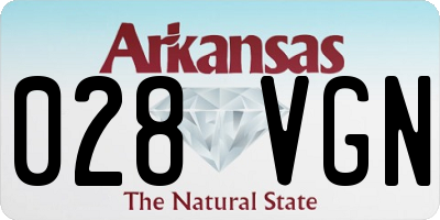 AR license plate 028VGN