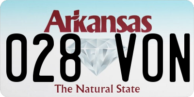 AR license plate 028VON