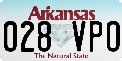 AR license plate 028VPO