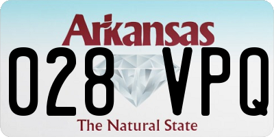 AR license plate 028VPQ