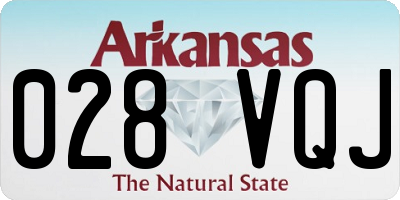 AR license plate 028VQJ