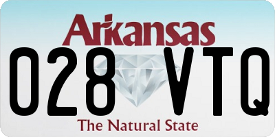 AR license plate 028VTQ