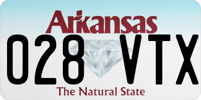 AR license plate 028VTX