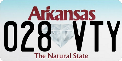 AR license plate 028VTY
