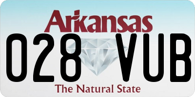 AR license plate 028VUB