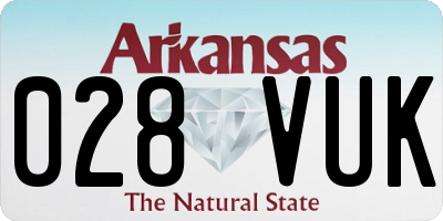 AR license plate 028VUK