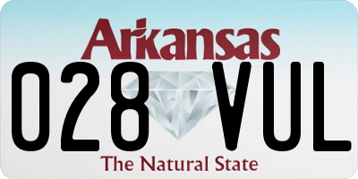 AR license plate 028VUL