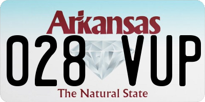 AR license plate 028VUP