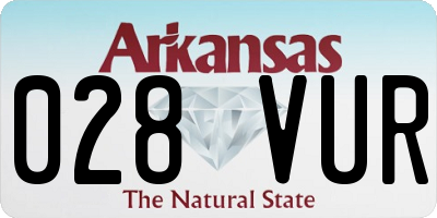 AR license plate 028VUR