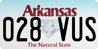 AR license plate 028VUS