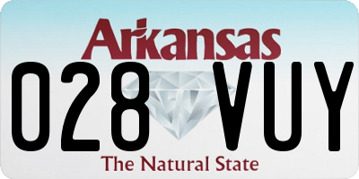 AR license plate 028VUY