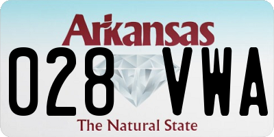AR license plate 028VWA
