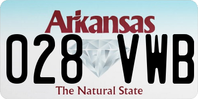 AR license plate 028VWB